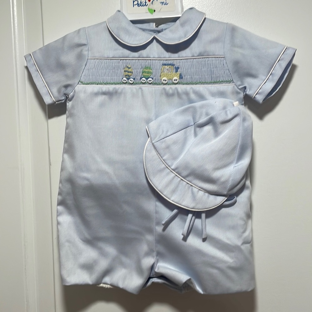 Newborn boy short set/ bubble